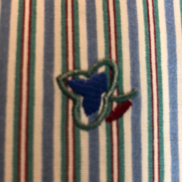 KORET StephanieIISize 2X  Striped Embroidered ButtonDown NoWrinkle Preppy Career - Picture 16 of 16